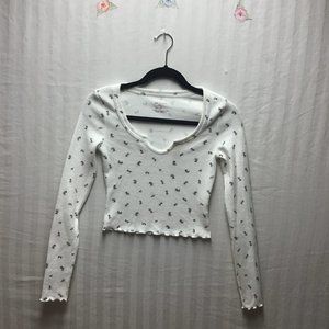 Arizona Jean Co.- Juniors flannel floral crop top